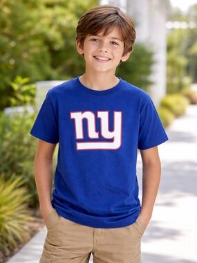 NFL Juniors blue short sleeve shirt/size L (10-12)